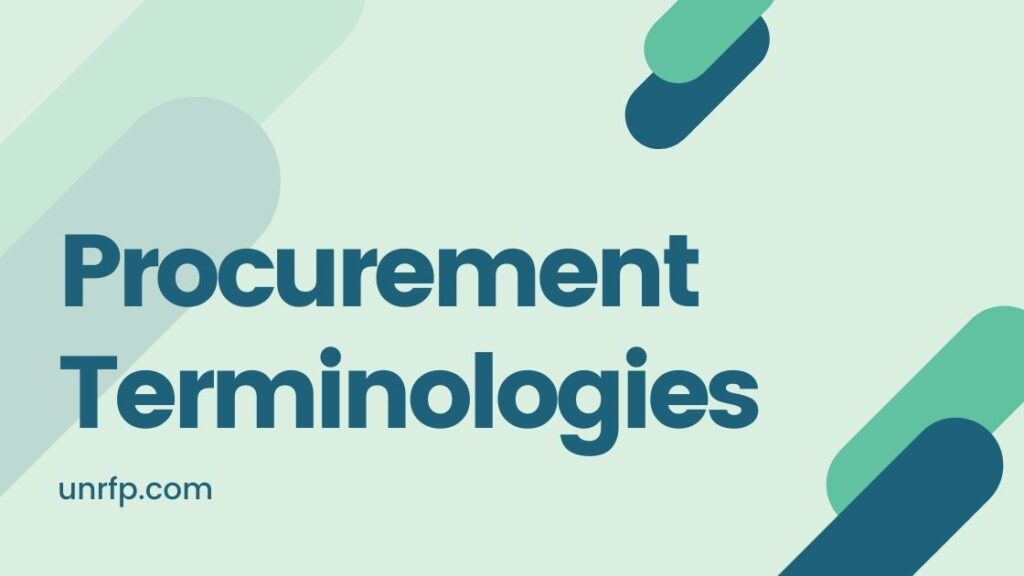 Terms used in procurement process